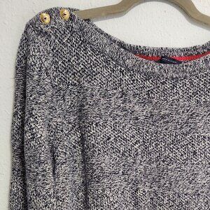 Tommy Hilfiger Women's Navy Crew Cableknit Pullover Sweater XL